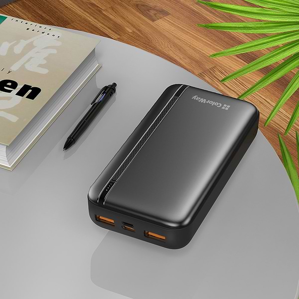 Фото - Батарея мобільна Colorway 20000 Ah Portable Charger USB QC3.0 + USB-C PD22.5W Black (CW-PB200LPB4BK-PD)