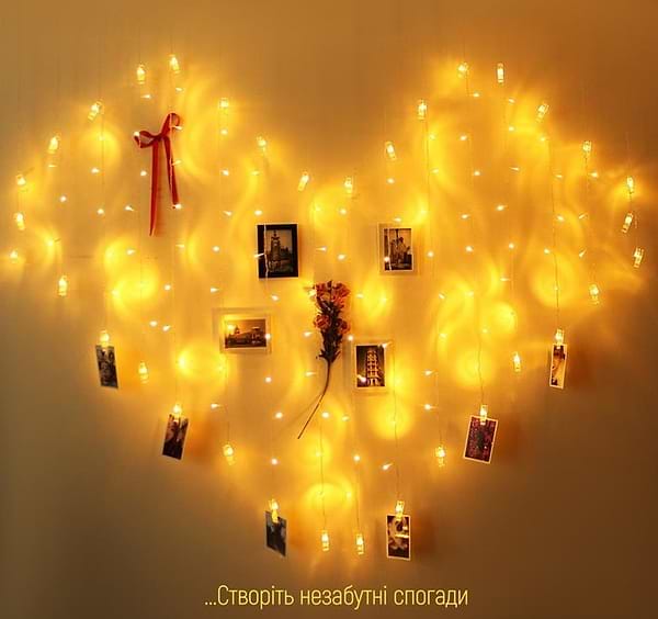 Фото - Гірлянда лінійна Colorway 40LED, 4.2м, з прищіпками для фото (CW-LCP-40L42B)