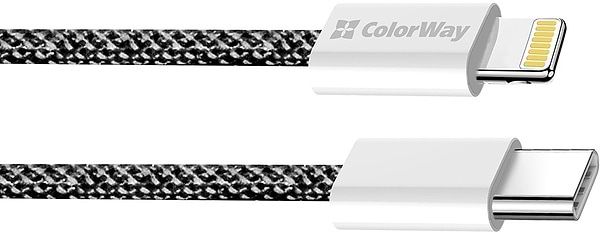 Фото - Кабель синхронизации данных Colorway Type-C - Apple Lightning (PD Fast Charging 27W) 1м черный (CW-CBPDCL061-BK)