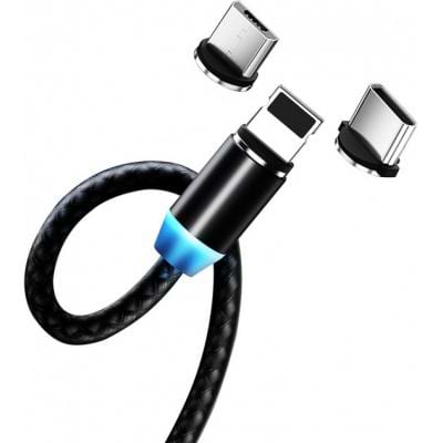 Фото - Кабель синхронізації даних Colorway USB - 3в1 Magnet (CW-CBUU020-BK)