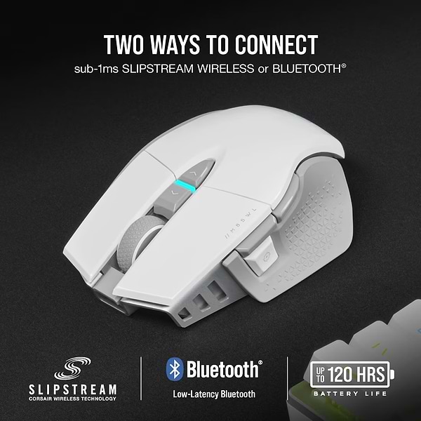 Фото - Миша бездротова ігрова Corsair M65 RGB Ultra Wireless Tunable FPS LED ALU White (CH-9319511-EU2)