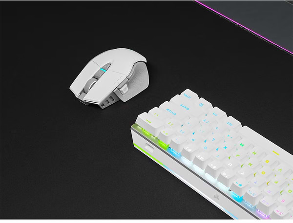 Фото - Миша бездротова ігрова Corsair M65 RGB Ultra Wireless Tunable FPS LED ALU White (CH-9319511-EU2)