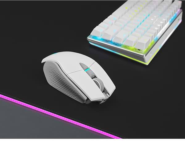 Фото - Миша бездротова ігрова Corsair M65 RGB Ultra Wireless Tunable FPS LED ALU White (CH-9319511-EU2)
