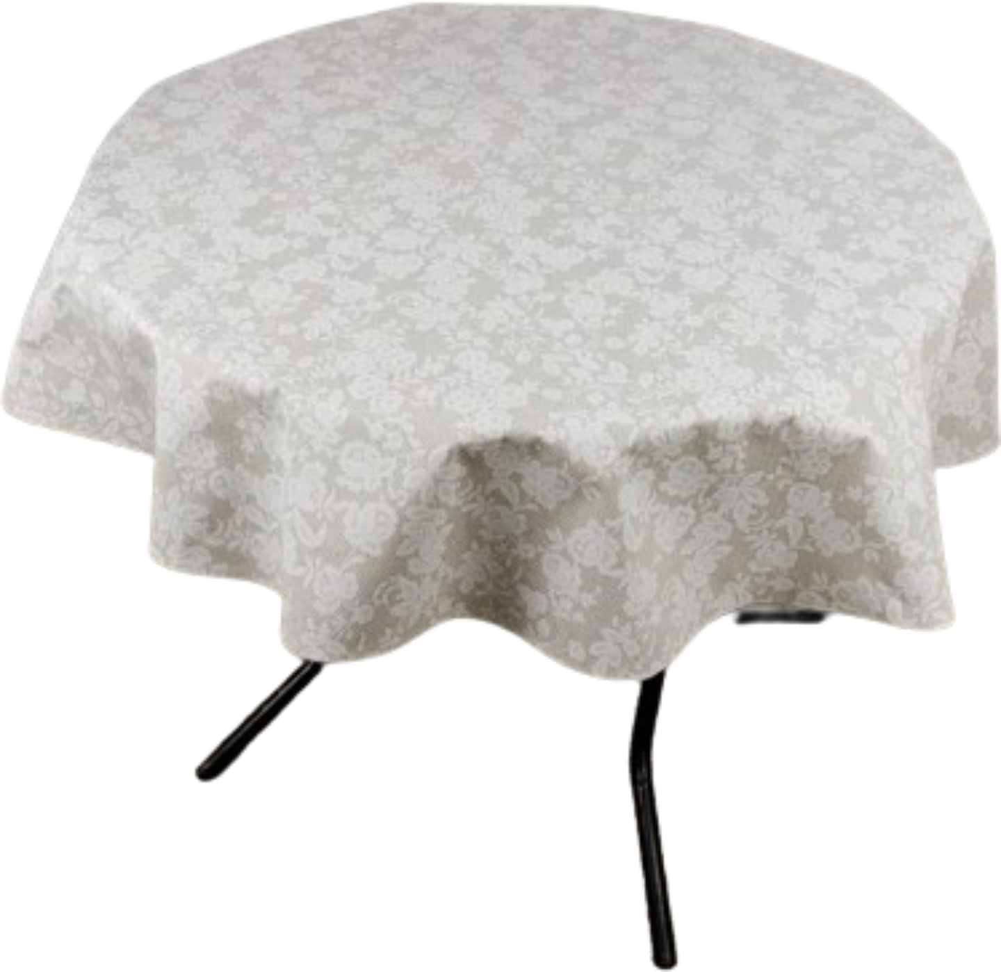 Скатертина кругла Прованс Мереживо натюрель D-180 см (033841)