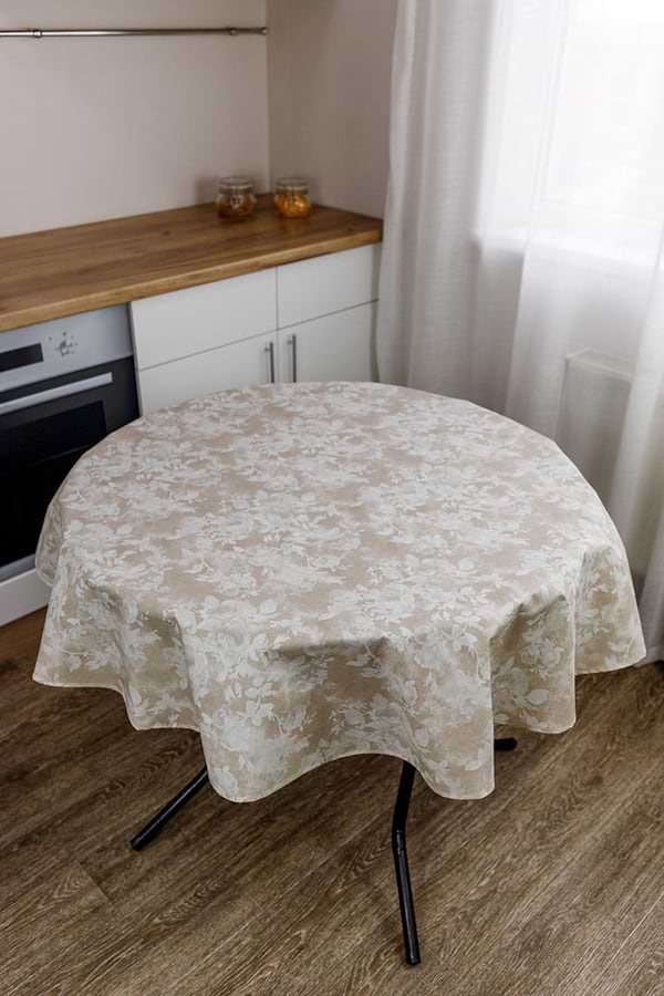 Фото - Скатерть круглая Прованс Алюр беж D-180 см (033845)