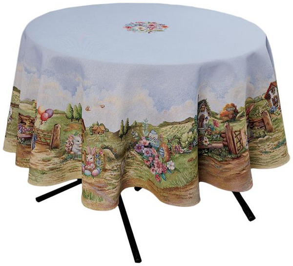 Фото - Скатерть круглая Прованс Пасхальная Настроение D180 см (044262)
