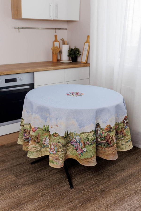 Фото - Скатерть круглая Прованс Пасхальная Настроение D180 см (044262)