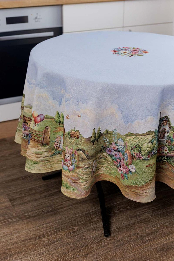 Фото - Скатерть круглая Прованс Пасхальная Настроение D180 см (044262)