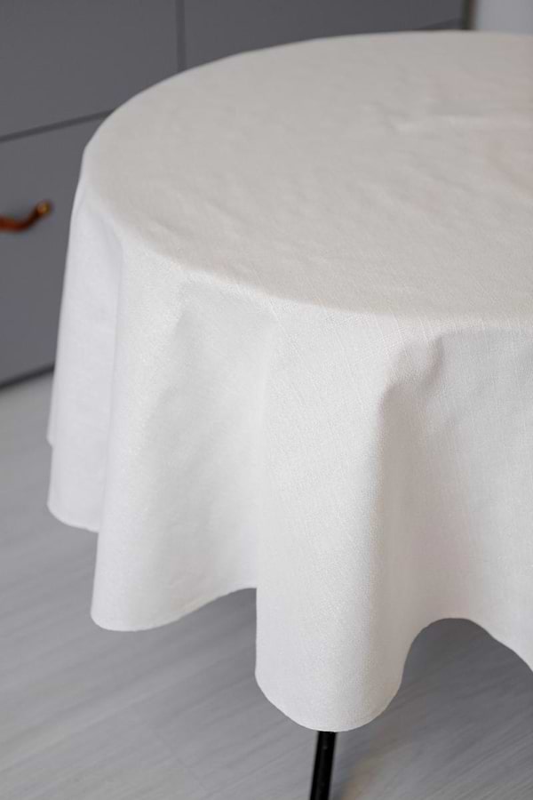 Фото - Скатерть круглая Прованс Жемчужина Белая D136 см (037604)