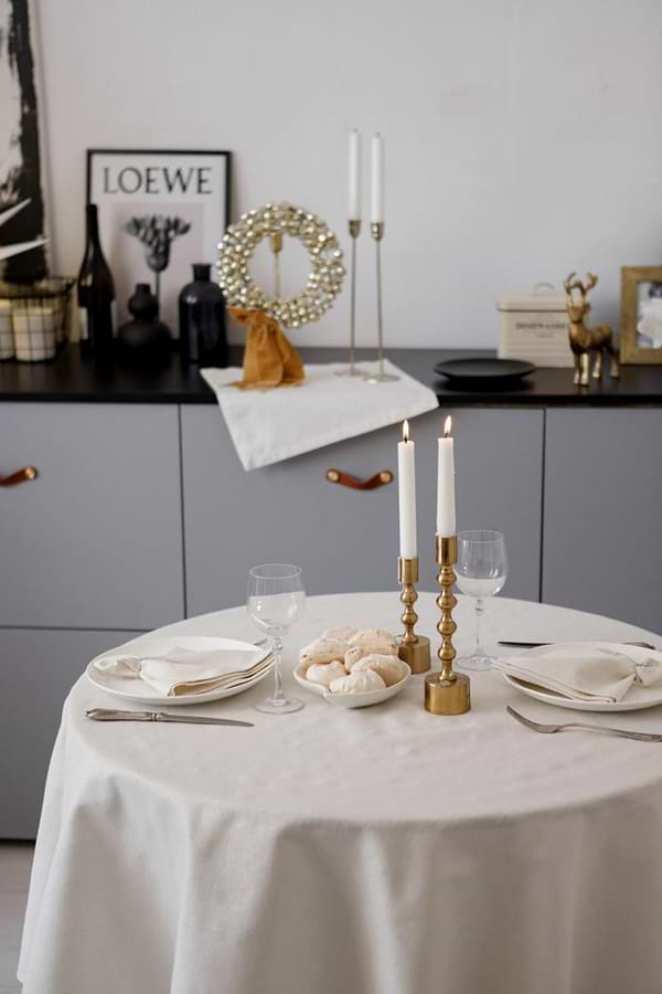 Фото - Скатерть круглая Прованс Жемчужина Белая D136 см (037604)