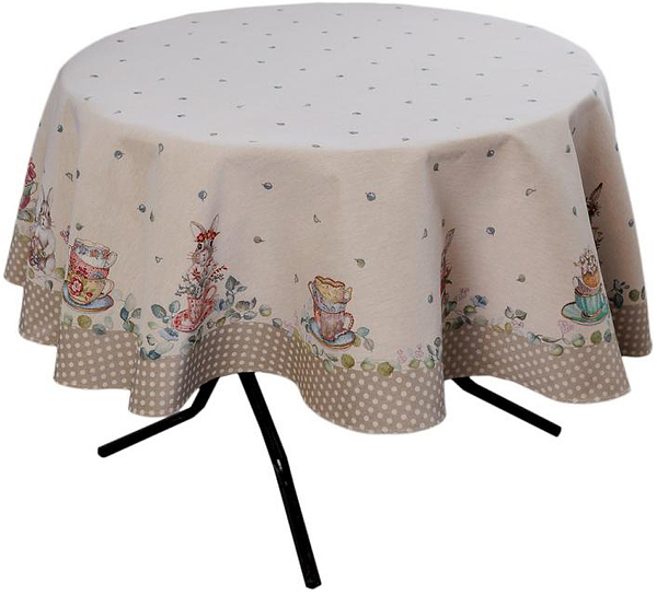 Фото - Скатерть круглая Прованс гобеленовая Очарование D180 см (044018)