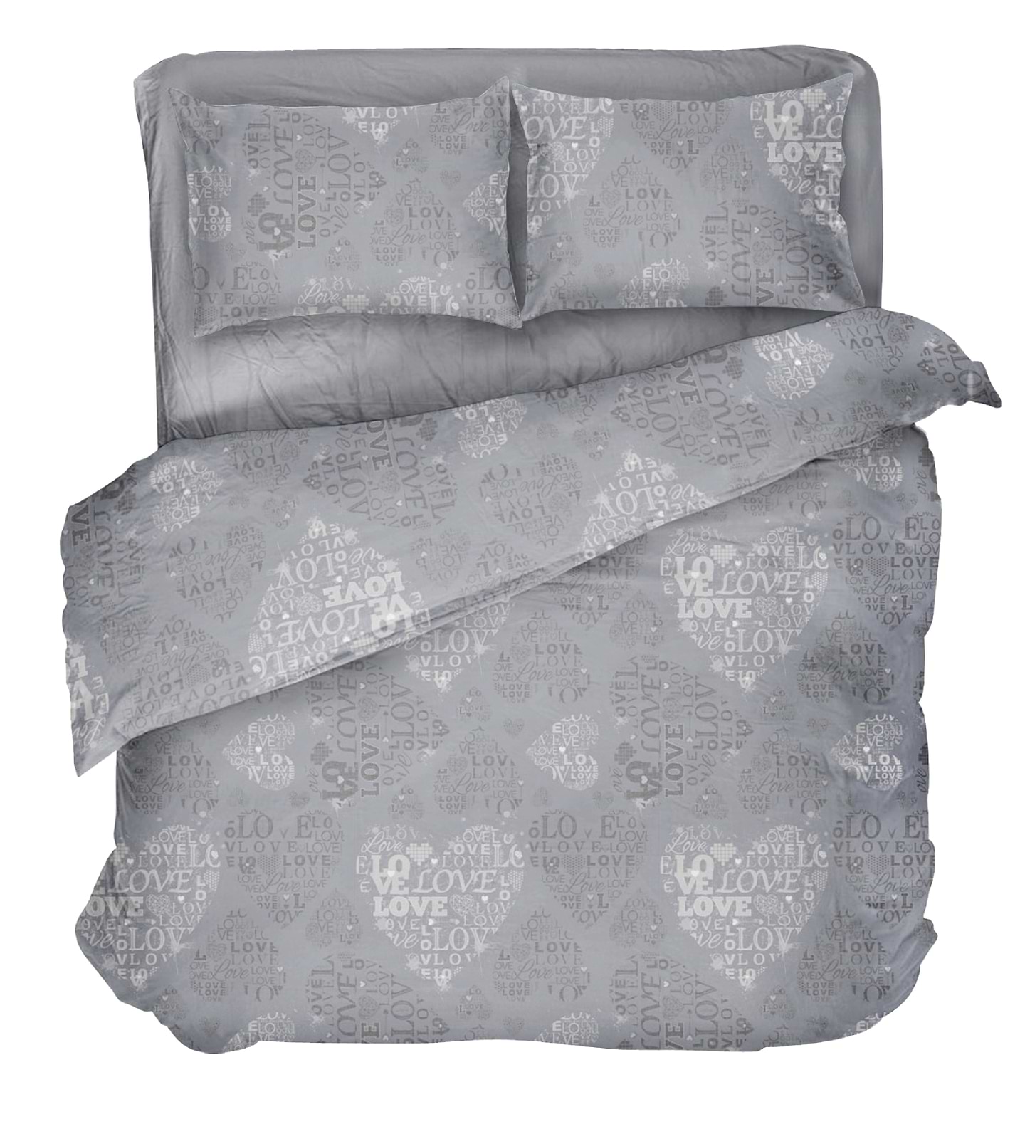 Комплект постельного белья DAISY Love Grey 175x215 (4820190499653) - Фото 1