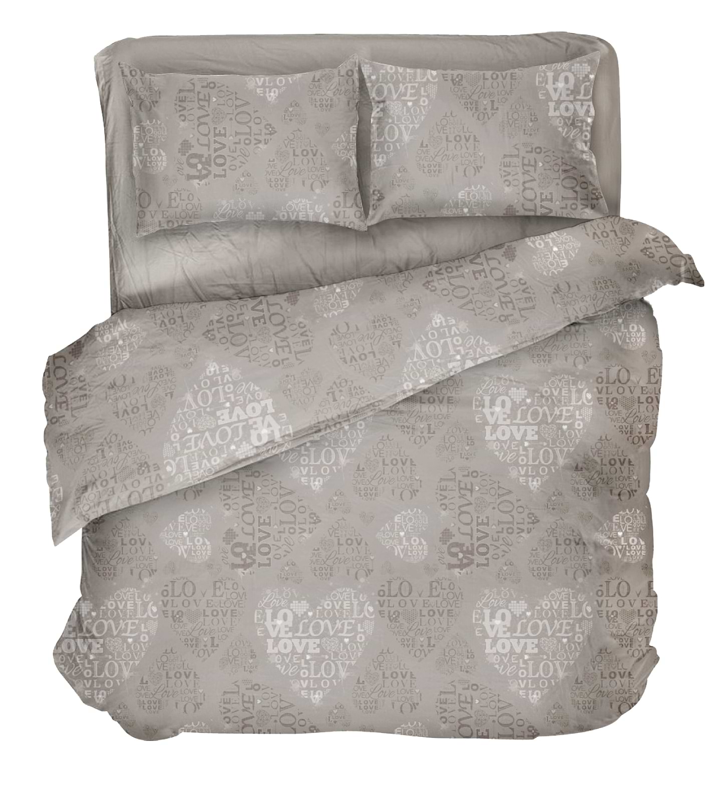 Комплект постільної білизни DAISY Love Taupe 175x215 (4820190499660) - Фото 1