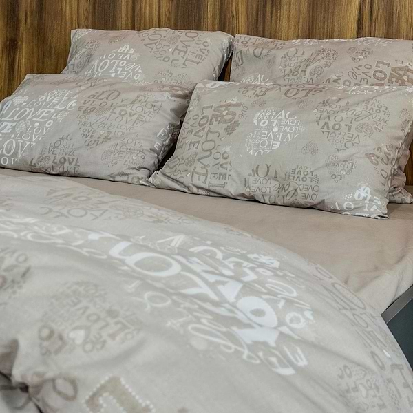 Фото - Комплект постельного белья DAISY Love Taupe 175x215 (4820190499660)