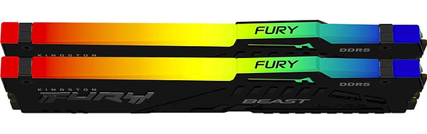 Фото - Память DDR Kingston Fury Beast Black RGB DDR5-6000 64GB (2x32GB) CL36-38-38 1.35V EXPO (KF560C36BBEAK2-64)