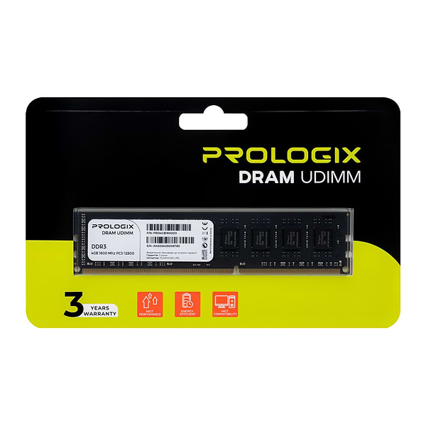 Фото - Память DDR ProLogix DDR3 4GB/1600 (PRO4GB1600D3)