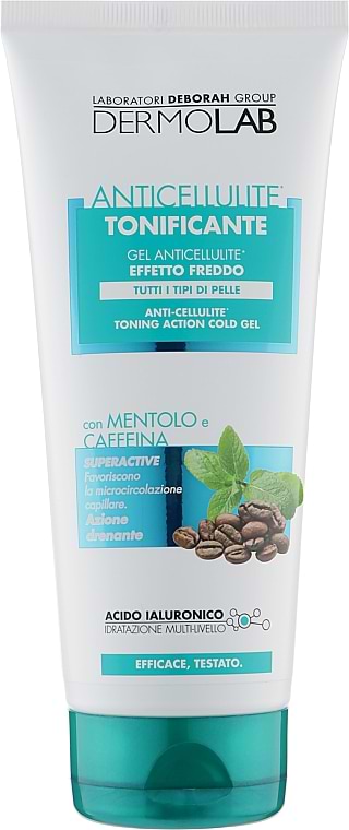Фото - Гель для тела DERMOLAB антицеллюлитный тонизирующий охлаждающий для всех типов кожи 200 мл (8009518351101)