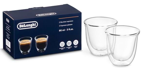 Фото - Набор стаканов с двойными стенками Delonghi ЭСПРЕССО 60 мл Фото - Набор стаканов с двойными стенками Delonghi ЭСПРЕССО 60 мл