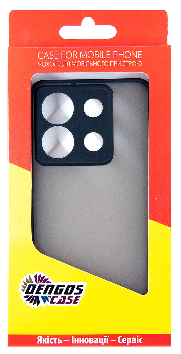 Фото - Чохол для смартфону DENGOS for Xiaomi Redmi Note 13 Pro 5G Black (DG-KM-68) + скло