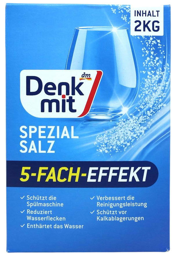 Фото - Сіль для посудомийної машини Denkmit 2 кг (DDSS2000)