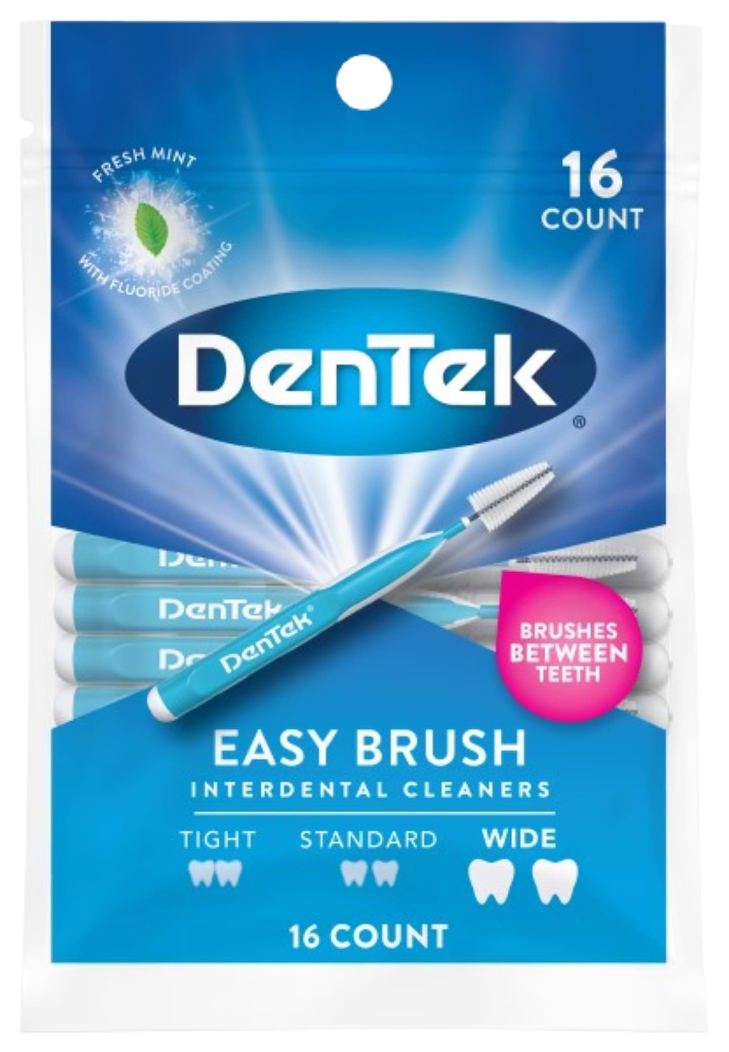 Міжзубні щітки DenTek для широких проміжків, 16 шт. (2.0016) - Фото 1
