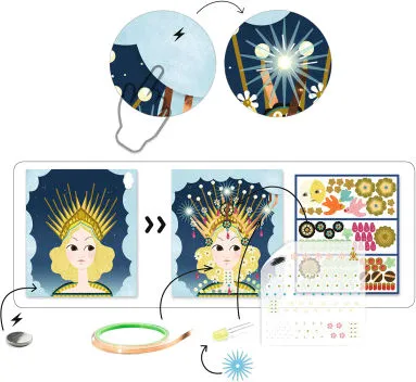 Фото - Набор для бумажного творчества Djeco Фабрика Искусства ''Диадемы'' (DJ09312)