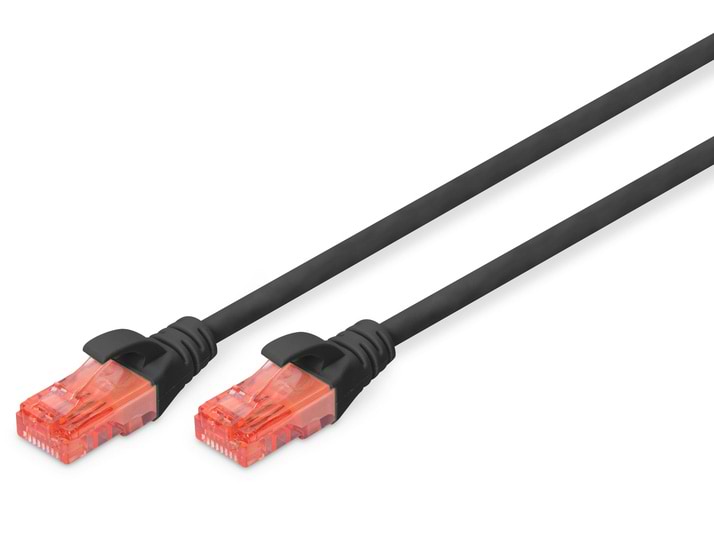 Кабель патч-корд Digitus CAT 6 UTP, 3м, Black (DK-1617-030/BL)