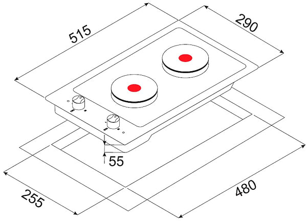 Фото - Варочная панель Domino Minola ME 3203 BL