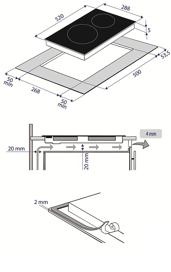 Фото - Варочная панель Domino Minola MVH 3042 GBL