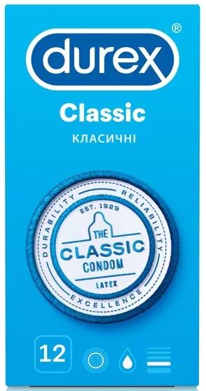 Фото - Презервативи Durex Classic 12 шт. (5010232954243)