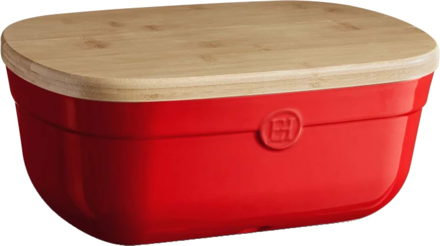 Хлібниця Emile Henry з дошкою-кришкою 35.5x24.5x15.8 см Red 348750