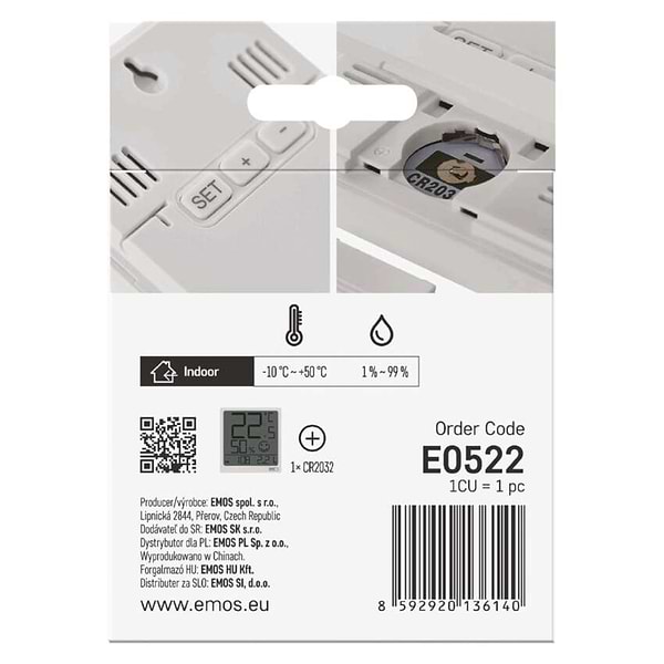 Фото - Термогигрометр EMOS E0522