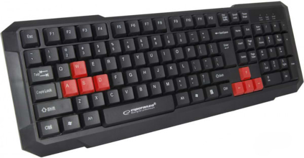 Клавиатура проводная игровая Esperanza EGK102 Red USB - Фото 1
