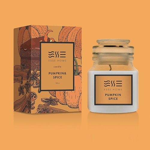 Фото - Свеча стекло Esse Pumpkin Spice (Тыква и специи) 100 г (C-PS)