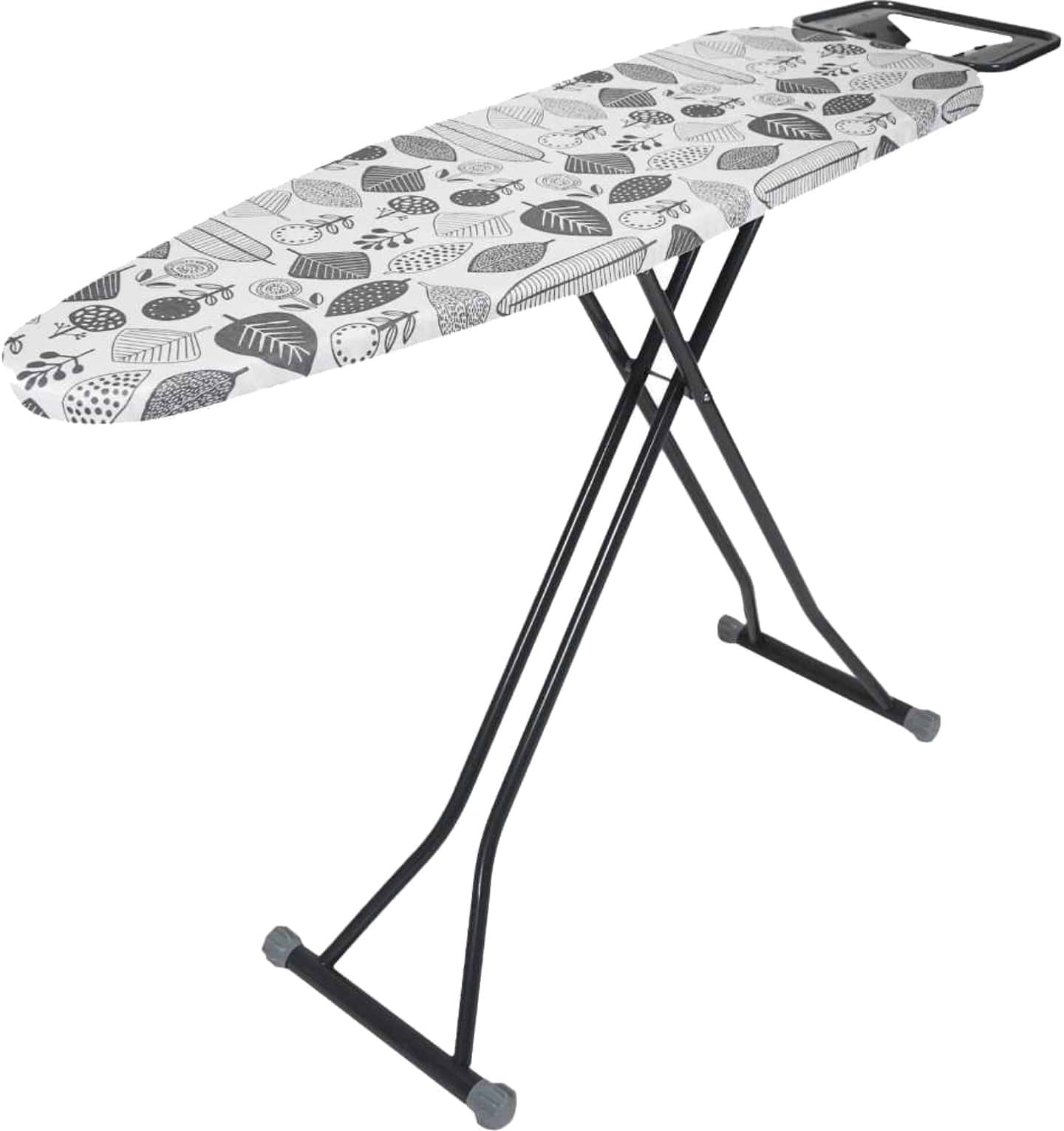Прасувальна дошка Eurohome ALPINE PLUS моноблок з розеткою (листя сірі) 33x110 см - Фото 1
