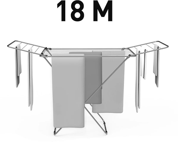 Фото - Уцінка - Сушарка для білизни Eurohome EG18-S STAR, сіра, 18м ##