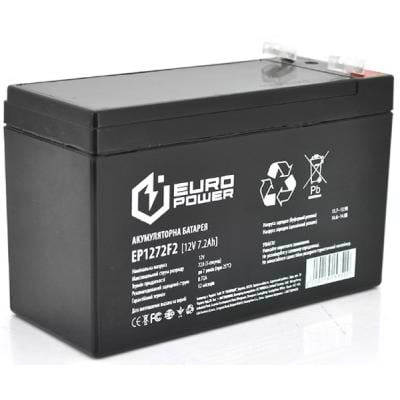 Акумулятор для ДБЖ Europower 12V 7.2Ah (EP12-7.2F2)