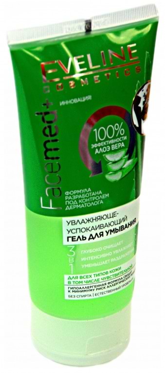 Фото - Гель для вмивання EVELINE Зволожувально-заспокійливий Facemed + (5901761976038)