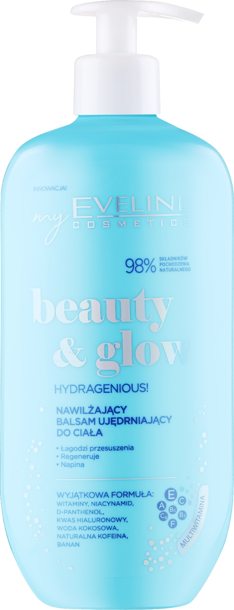 Лосьйон для тіла EVELINE для тіла Beauty&Glow зволожуючий зміцнюючий 350 мл (5903416040484) - Фото 1