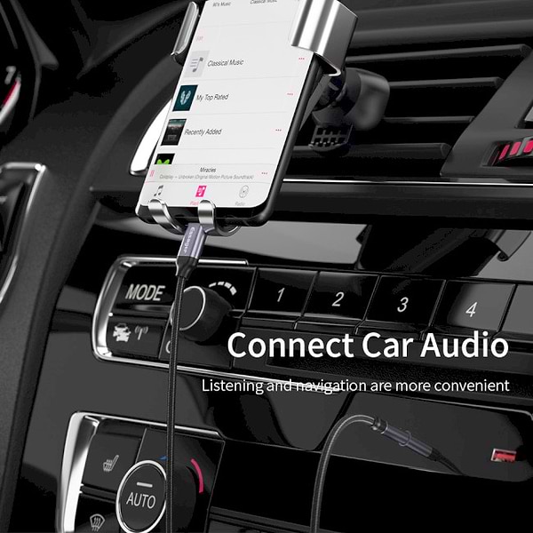 Фото - Кабель синхронизации данных Essager E02 Type-c to 3.5mm Male Audio Cable Grey (EZJE02-0G)