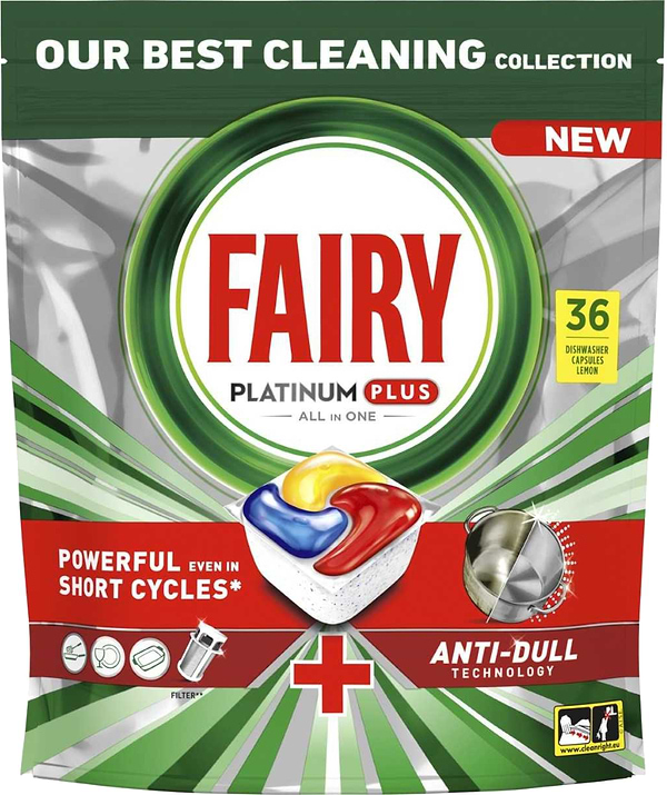 Фото - Таблетка для посудомоечной машины Fairy Platinum Plus All in one Лимон 36шт
