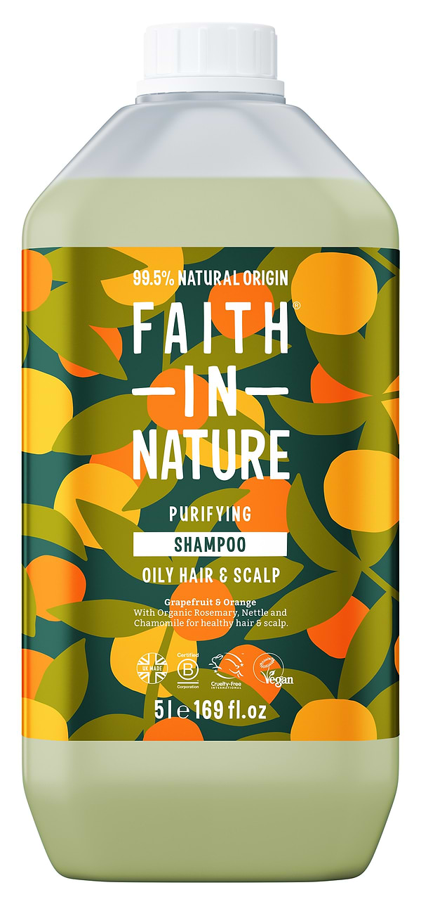 Фото - Шампунь жіночий Faith In Nature Натуральний з грейпфрутом та апельсином 5 л (6.50200)