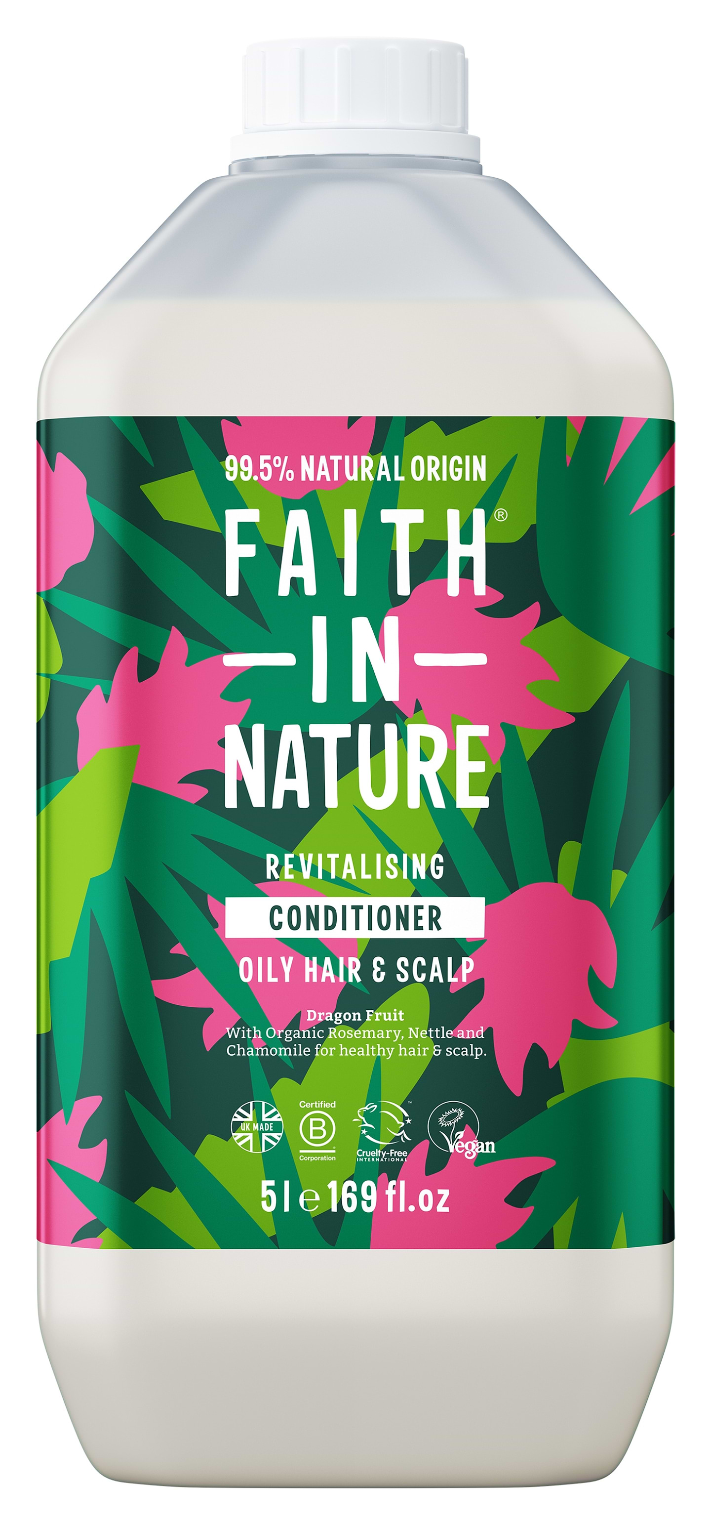 Бальзам для волосся Faith In Nature Натуральний кондиціонер з фруктом дракона 5 л (6.55600)