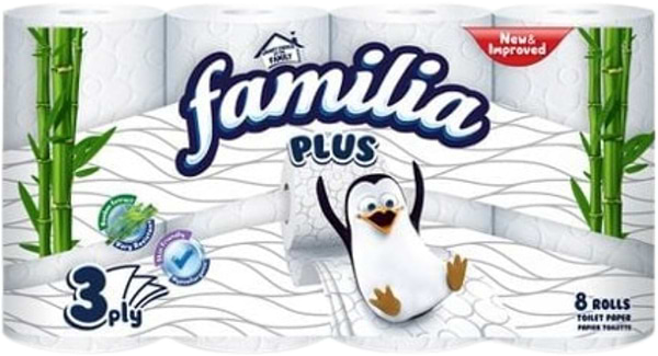 Фото - Туалетний папір FAMILIA 3-х шаровий  8 шт. (8690536020157)