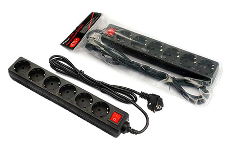 Сетевой фильтр FrimeCom 6 розеток 1.8m Black (FC-B2006W 1.8 B)