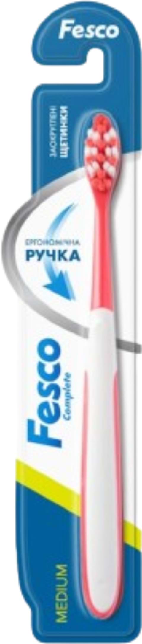 Фото - Зубная щетка Fesco Complete Medium Red Фото - Зубная щетка Fesco Complete Medium Red