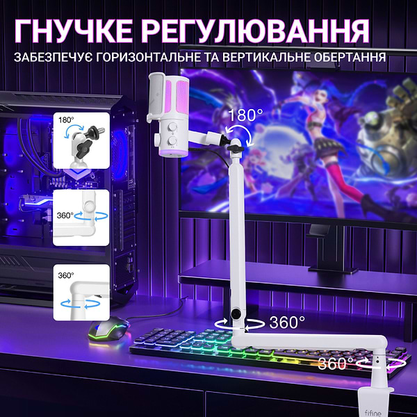 Фото - Микрофон для компьютера проводной Fifine TAM6W