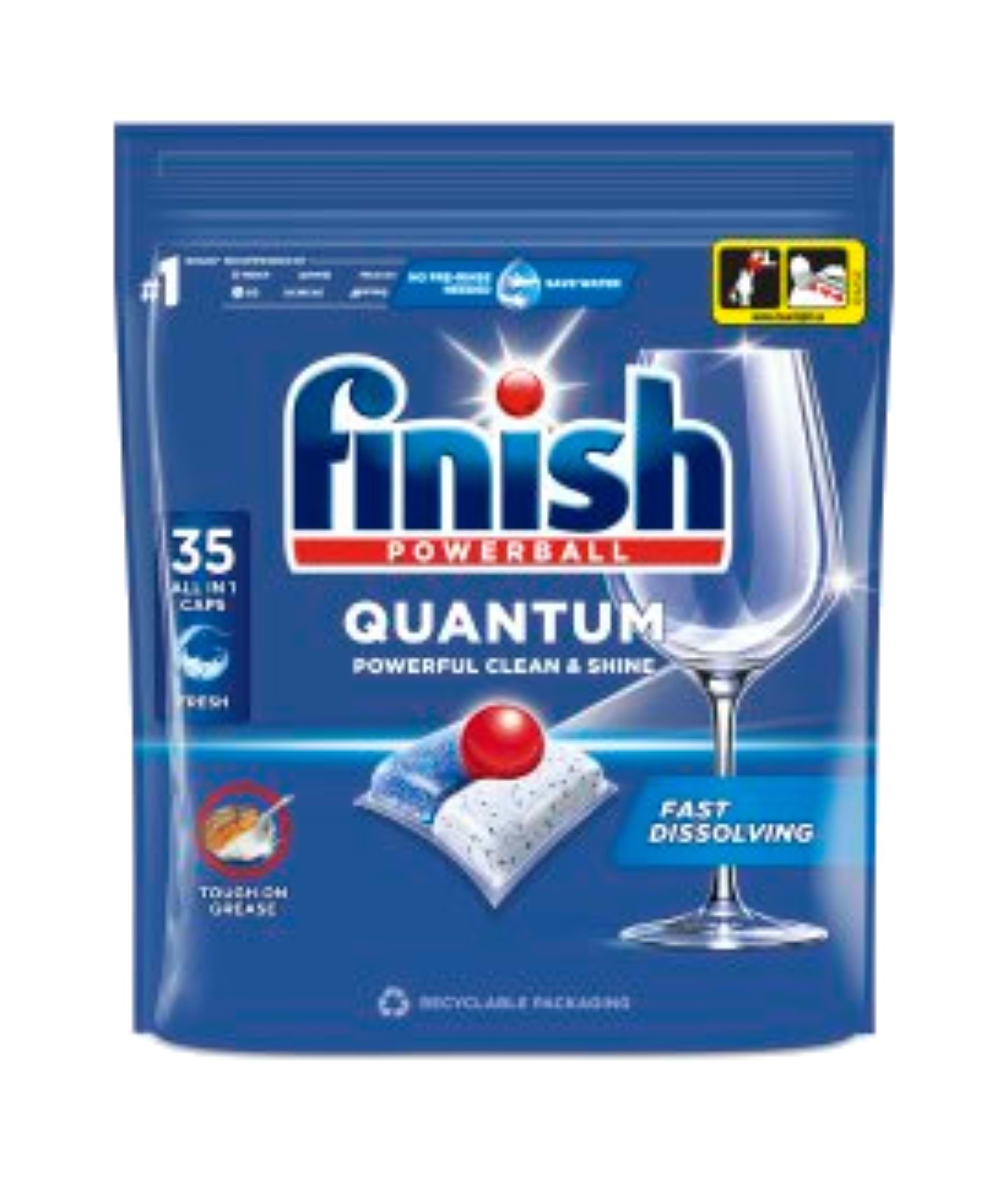 Таблетка для посудомийної машини Finish Quantum Ultimate 35шт - Фото 1