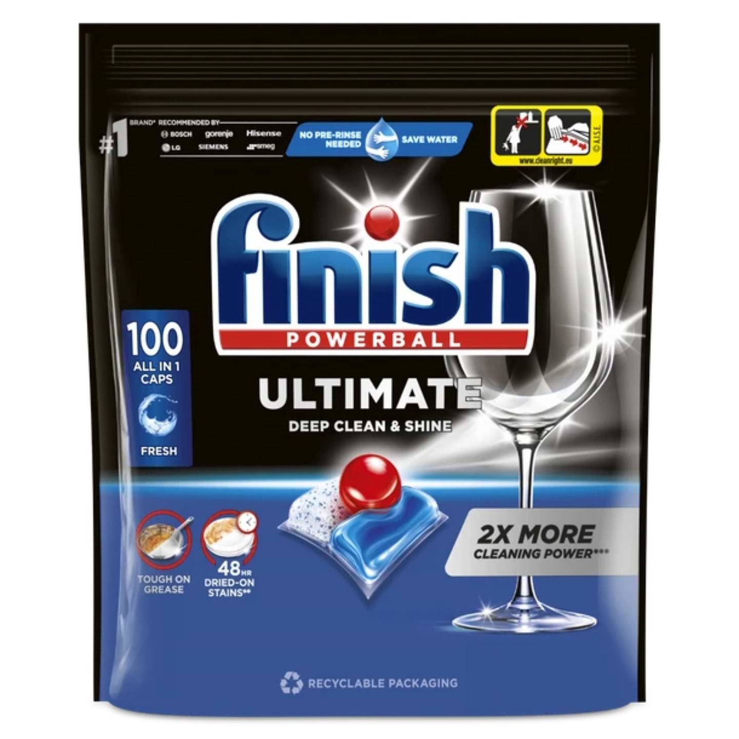 Таблетка для посудомоечной машины Finish Ultimate All in 1, 100 шт - Фото 1