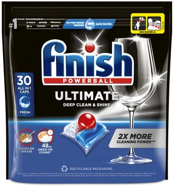 Фото - Таблетка для посудомийної машини Finish Ultimate All in 1, 30 шт